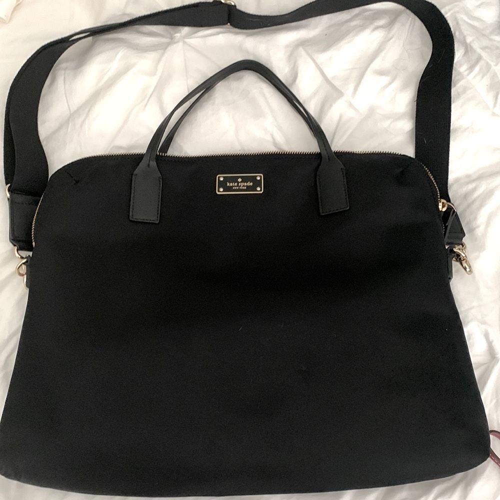 kate spade Black Laptop Bag with Gold Hardware